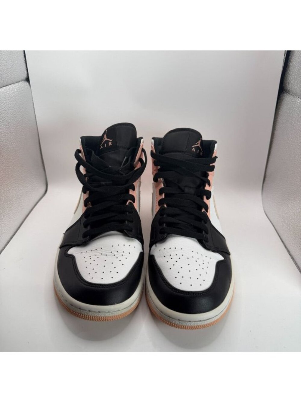 Air Jordan 1 Mid Crimson Tint Arctic Pink Black White Shoes Mens Size 9.5 Sneake - Picture 2 of 8